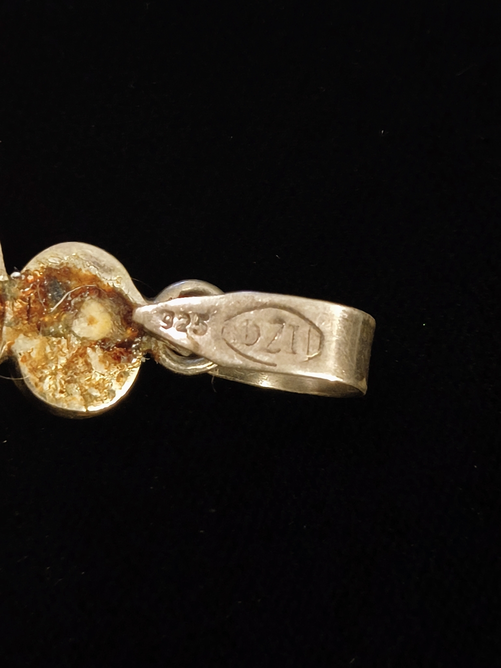 Vintage DZI 925 Sterling Silver Pink Agate Geode & Gemstone Statement Pendant - Picture 5 of 5